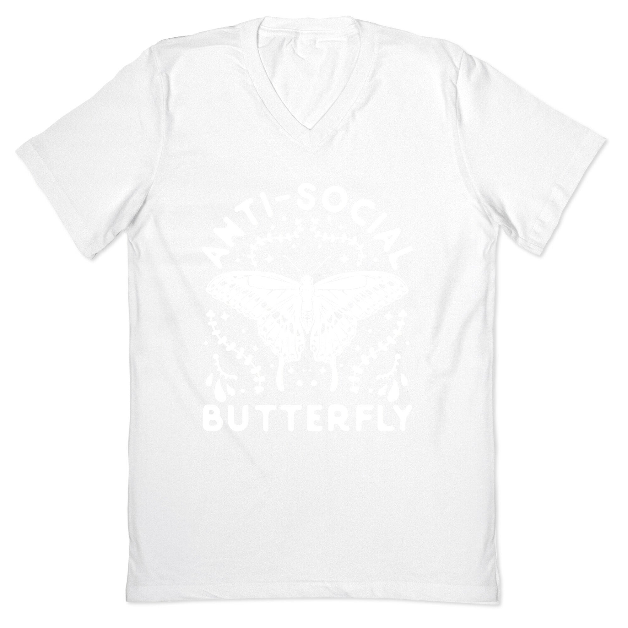 Anti-Social Butterfly V-Neck